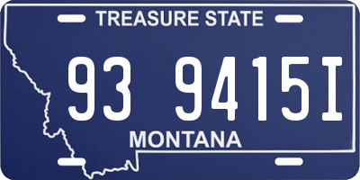 MT license plate 939415I