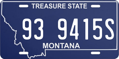 MT license plate 939415S