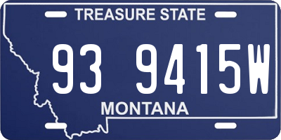 MT license plate 939415W