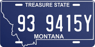 MT license plate 939415Y