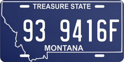 MT license plate 939416F