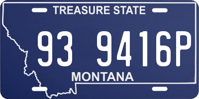 MT license plate 939416P