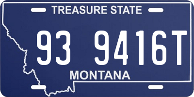 MT license plate 939416T