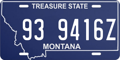 MT license plate 939416Z