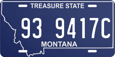 MT license plate 939417C