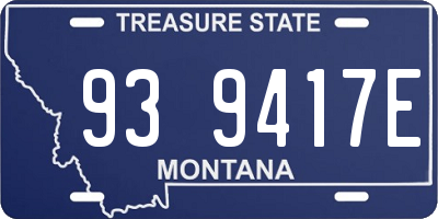 MT license plate 939417E
