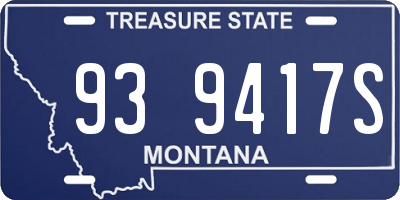 MT license plate 939417S