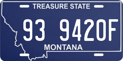 MT license plate 939420F
