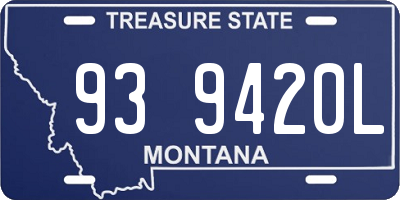 MT license plate 939420L