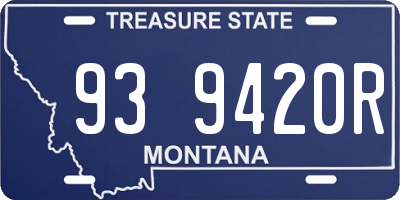 MT license plate 939420R