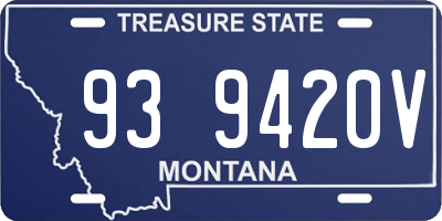 MT license plate 939420V