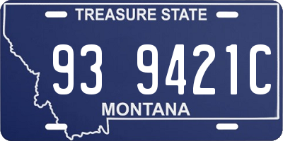 MT license plate 939421C