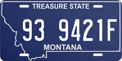 MT license plate 939421F