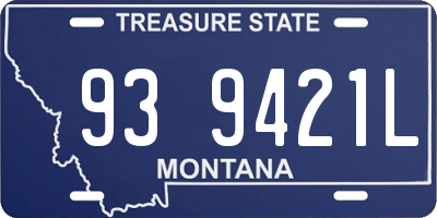 MT license plate 939421L