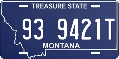 MT license plate 939421T