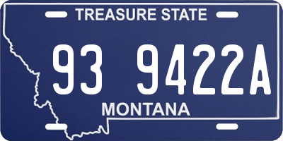 MT license plate 939422A