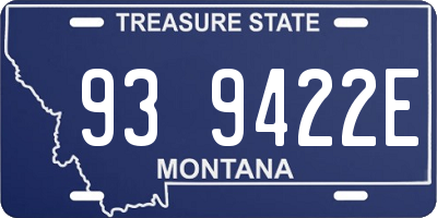 MT license plate 939422E