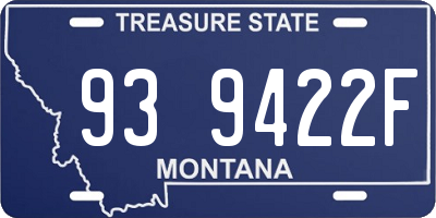 MT license plate 939422F