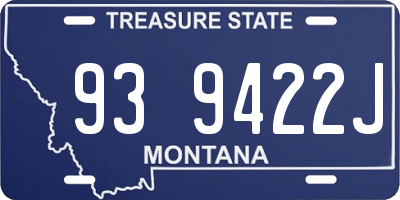 MT license plate 939422J