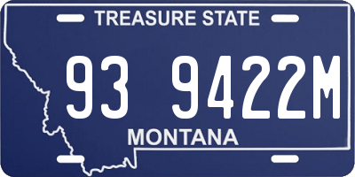 MT license plate 939422M