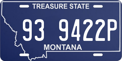 MT license plate 939422P