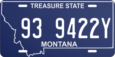 MT license plate 939422Y