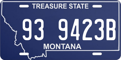MT license plate 939423B