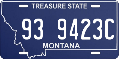 MT license plate 939423C