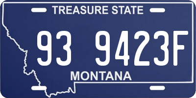 MT license plate 939423F