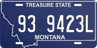 MT license plate 939423L