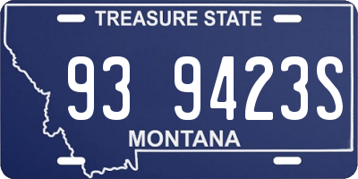 MT license plate 939423S