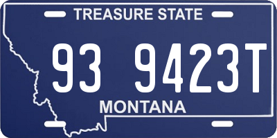 MT license plate 939423T