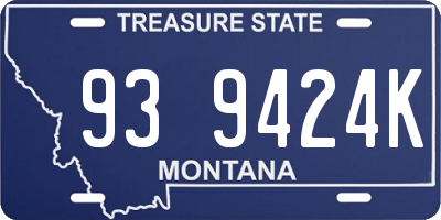 MT license plate 939424K