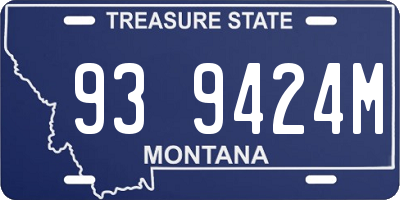 MT license plate 939424M