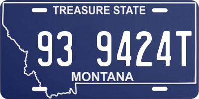 MT license plate 939424T
