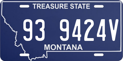 MT license plate 939424V