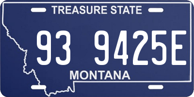 MT license plate 939425E