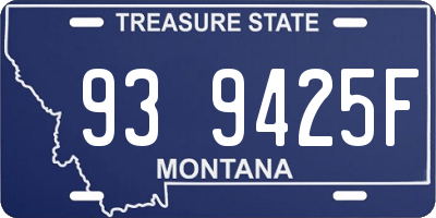 MT license plate 939425F