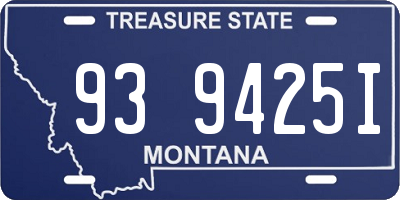 MT license plate 939425I