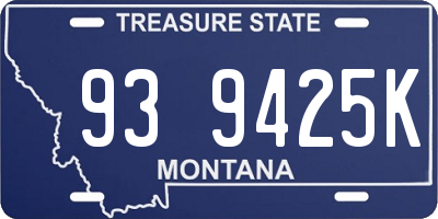 MT license plate 939425K