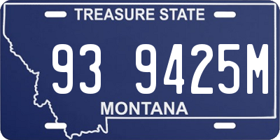 MT license plate 939425M