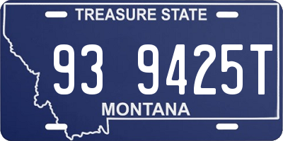 MT license plate 939425T