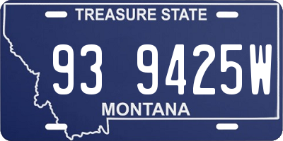 MT license plate 939425W