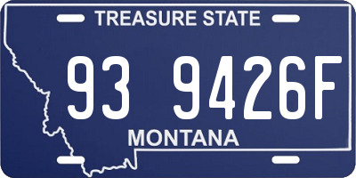 MT license plate 939426F