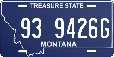 MT license plate 939426G