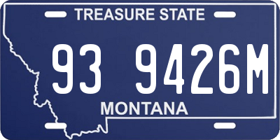 MT license plate 939426M