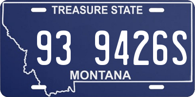 MT license plate 939426S