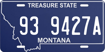 MT license plate 939427A