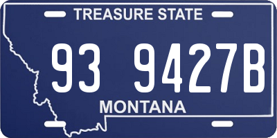 MT license plate 939427B