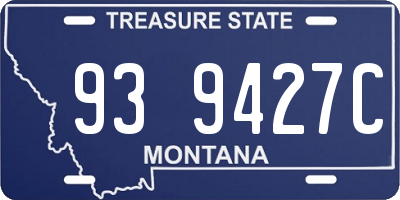 MT license plate 939427C